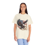 Patriotic Eagle Shirt, American Flag T Shirt, Bald Eagle Military Tee, Veteran Gift, USA Graphic Shirt, Fourth of July Patriotic Top