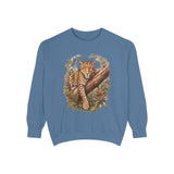 Vintage Leopard Jungle Sweatshirt, Tropical Big Cat Crewneck, Wildlife Nature Lover Gift, Botanical Safari Graphic Cozy Pullover Top