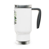 Matcha Lover Travel Mug with Handle, Just a Girl Who Loves Matcha, Green Tea Coffee Cup, Cute Cafe Gift for Her, Cozy Drinkware