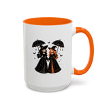 Witch Best Friends Mug, Gothic Halloween Black Accent Coffee Cup, Cute Matching Costume Gift for Bestie, Sister, Girlfriend or Partner