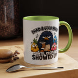 Funny Introvert Bird Coffee Mug, Grumpy Bird Coffee Mug, I Had a Good Mood Until People Showed Up Mug, Coworker Gift, Office Humor Mug