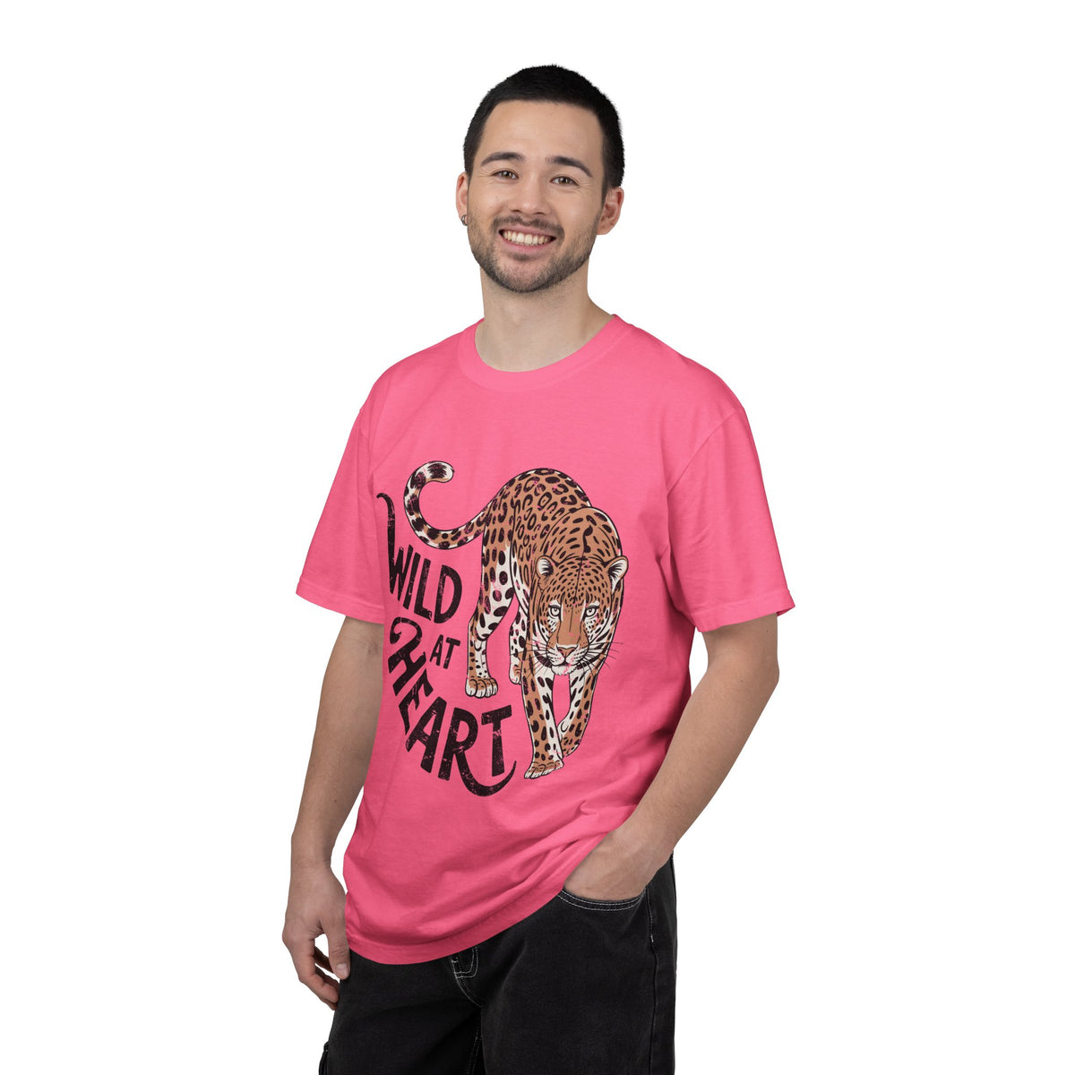 Leopard Graphic Comfort Colors Shirt, Wild At Heart Leopard Tee, Boho Animal Print Shirt, Safari Lover Gift for Women