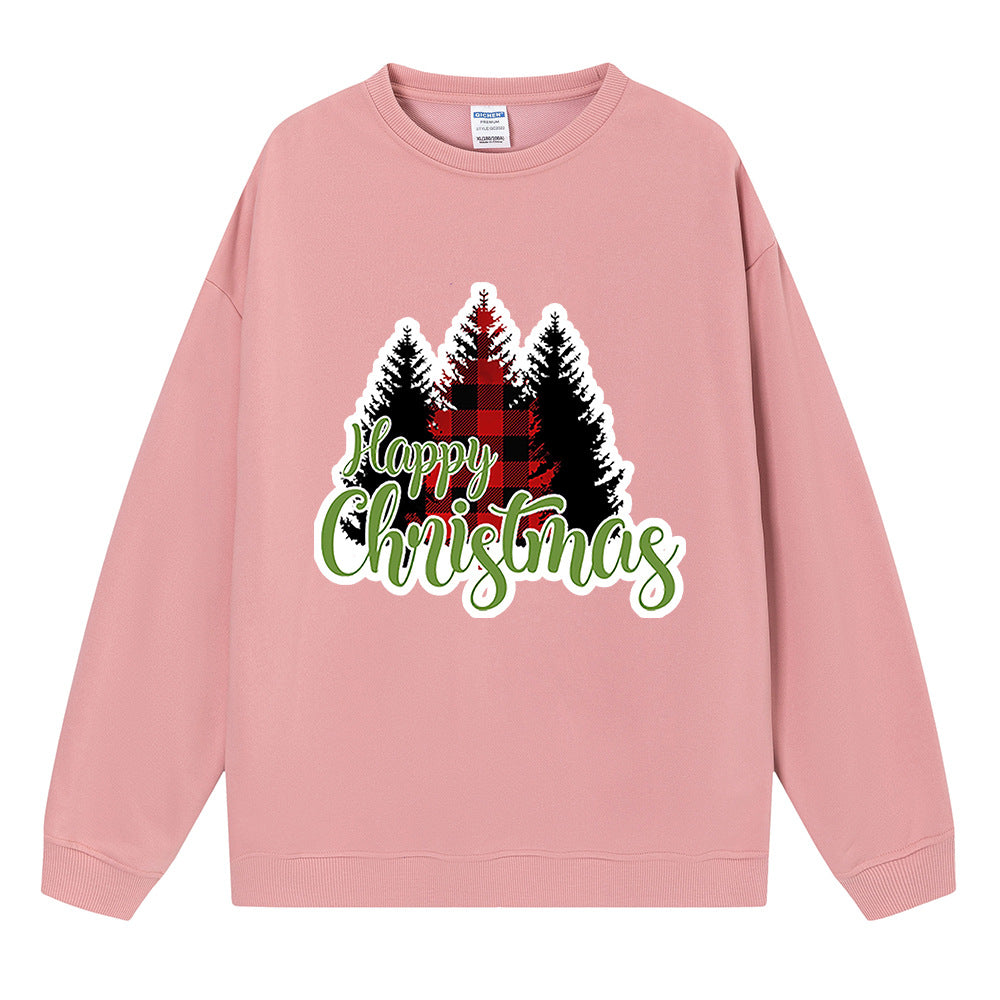 Black and red checkered Christmas tree print for ladies