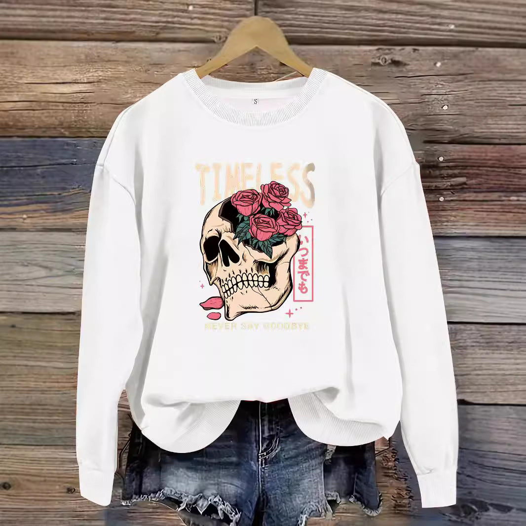 Printed pullover sweatshirt sweatshirt