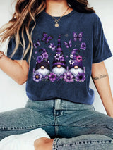 T-shirt purple magic hat Halloween print