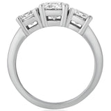 3 CTW AGI Certified Lab Grown Diamond (G-VS) Three Stone Engagement Ring in of 14K Gold