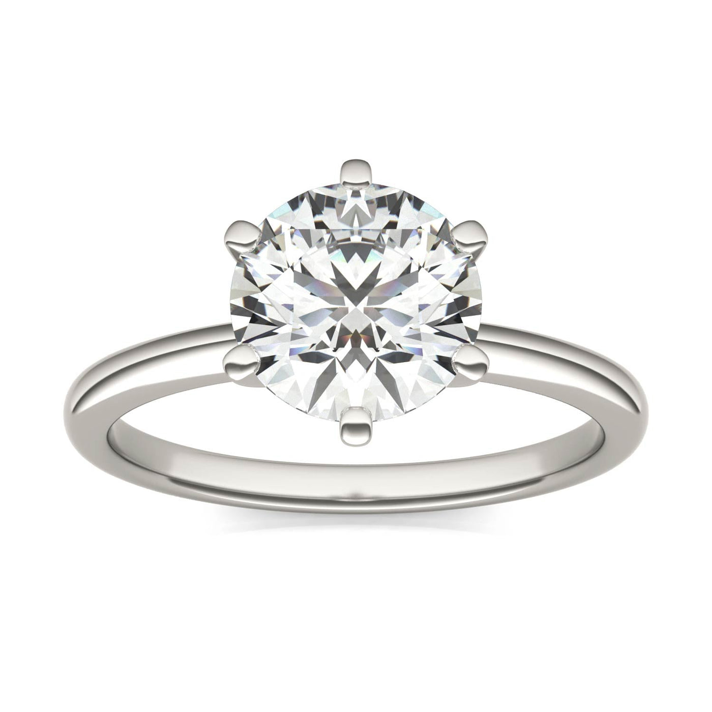 AGI Certified 3 CTW Lab Grown Diamond Solitaire Engagement Ring – G-VS Clarity, 14K White Gold