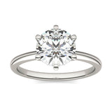 AGI Certified 3 CTW Lab Grown Diamond Solitaire Engagement Ring – G-VS Clarity, 14K White Gold