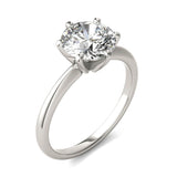2.00 CTW AGI Certified Lab Grown Diamond Solitaire Engagement Ring – G-VS Clarity, 14K White Gold