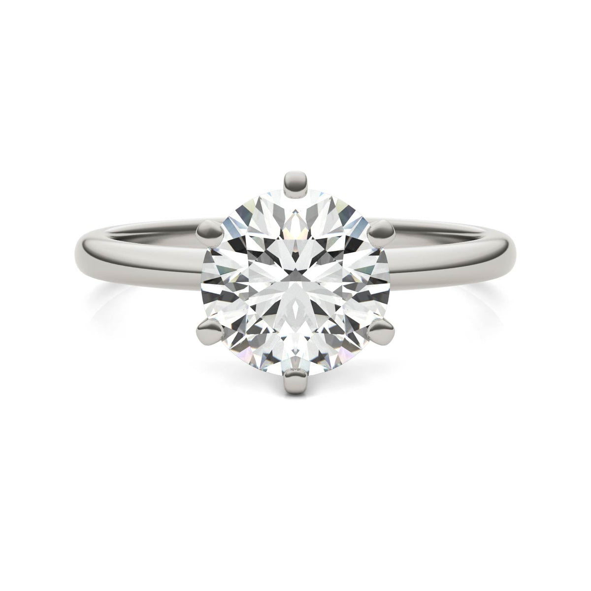 AGI Certified 3 CTW Lab Grown Diamond Solitaire Engagement Ring – G-VS Clarity, 14K White Gold