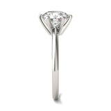 AGI Certified 3 CTW Lab Grown Diamond Solitaire Engagement Ring – G-VS Clarity, 14K White Gold