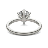 2 CTW Round Lab Grown Diamond Six Prong Solitaire Engagement Ring - G-VS Clarity, AGI Certified, 14K White Gold