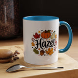 Personalized Fall Name Mug, Custom Hazel Pumpkin Coffee Cup, Autumn Birthday Gift for Her, Thanksgiving Keepsake, Cozy Seasonal Present