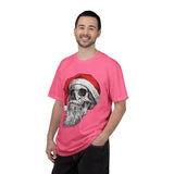 Skull Santa Shirt, Gothic Christmas T-Shirt, Creepy Holiday Skeleton Tee, Alternative Xmas Gift for Metalhead, Biker or Horror Fan
