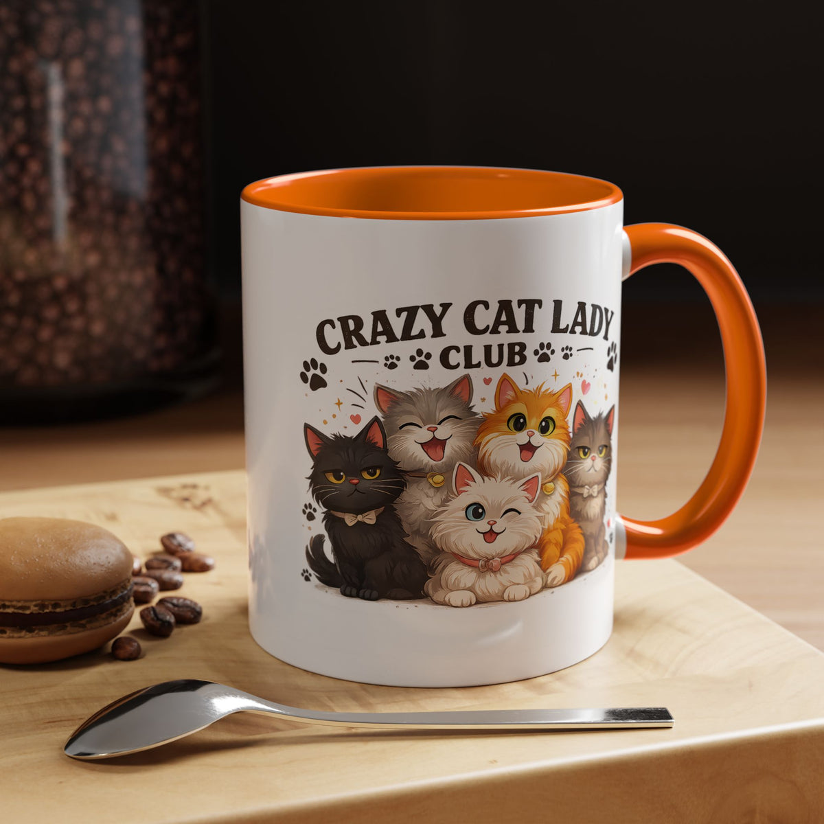 Crazy Cat Lady Social Club Mug, Funny Cat Mom Coffee Mug, Cat Lover Gift for Women, Cute Kitten Coffee Cup, Pet Parent Present