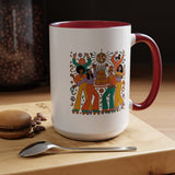 Retro Disco Birthday Coffee Mug, 70s Roller Skating Party Design, Groovy Gift for a Skater Friend Who Loves Colorful Nostalgic Drinkware