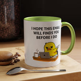 Office Worker Coffee Mug Coworker Gift Desk Job Cup Funny Email Lover Tea Mug For Boss