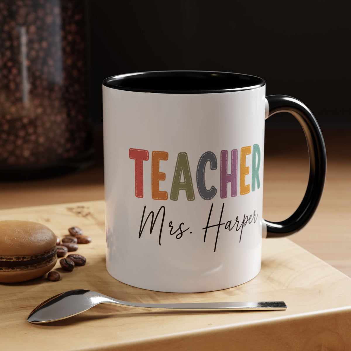 Personalized Teacher Name Mug, Custom Teacher Coffee Mug, Teacher Appreciation Gift, Back to School Gift, End of Year Teacher Cup