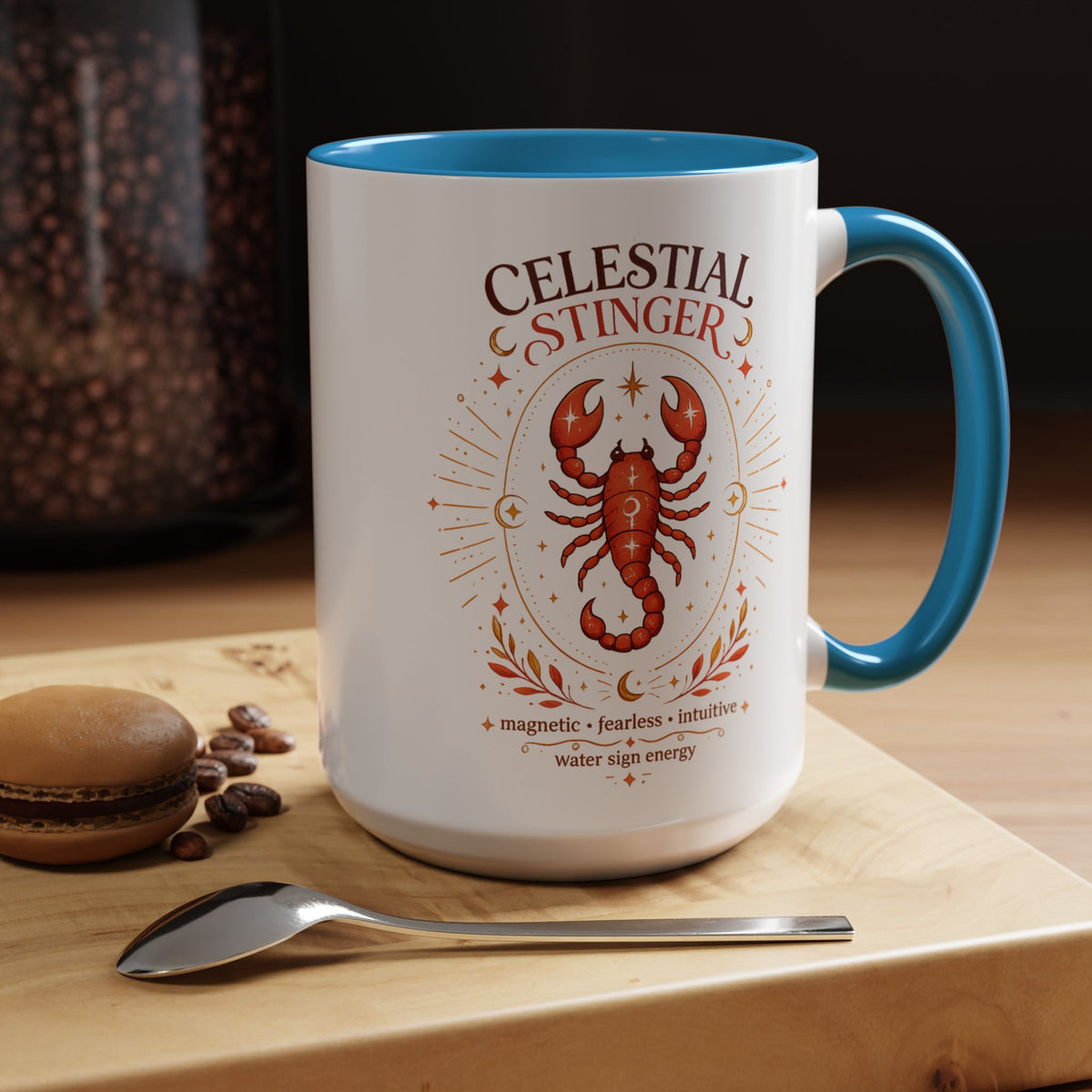 Scorpio Zodiac Coffee Mug, Celestial Stinger Astrology Mug, Water Sign Gift for Scorpio Woman, Horoscope Coffee Cup, Zodiac Lover Gift