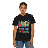 First Day of School T-Shirt, Colorful School Supplies Graphic Tee, Cute Teacher Outfit, Student Back to Class Gift, Classroom Shirt