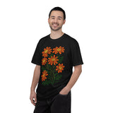 Orange Daisy Graphic Shirt, Retro Floral T-Shirt for Flower Lovers, Groovy Botanical Tee, Cheerful Garden Gift for Women and Gardeners