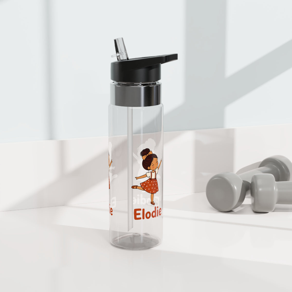 Personalized Ballet Girl Water Bottle, Cute Dance Gift for Girls, Ballerina Birthday Gift, Dance Class Bottle, Kids School Hydration