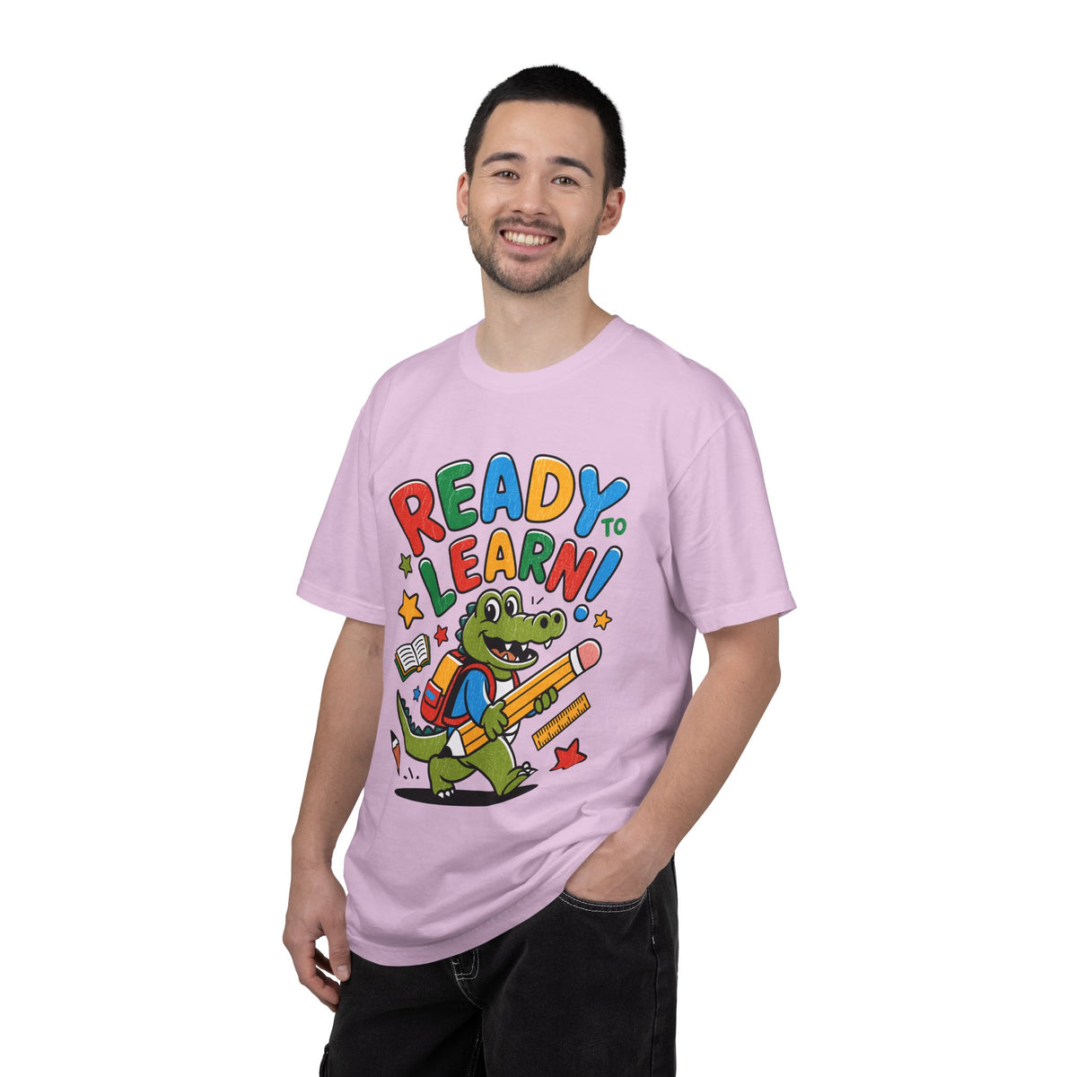 Ready to Learn Alligator T-Shirt, Colorful Back to School Tee, Cute Student Gift, Preschool Teacher Outfit, Classroom Graphic Shirt