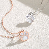 Heart Cat Claw Necklace Sterling Silver Vibrato With The Same Niche Design Cute Girlfriends Pendant Collarbone Chain Girly Style
