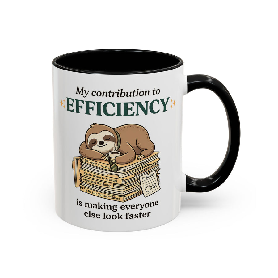 Funny Sloth Office Mug, Productivity Humor Coffee Mug, Lazy Coworker Gift, Work From Home Mug, Sarcastic Employee Coffee Cup
