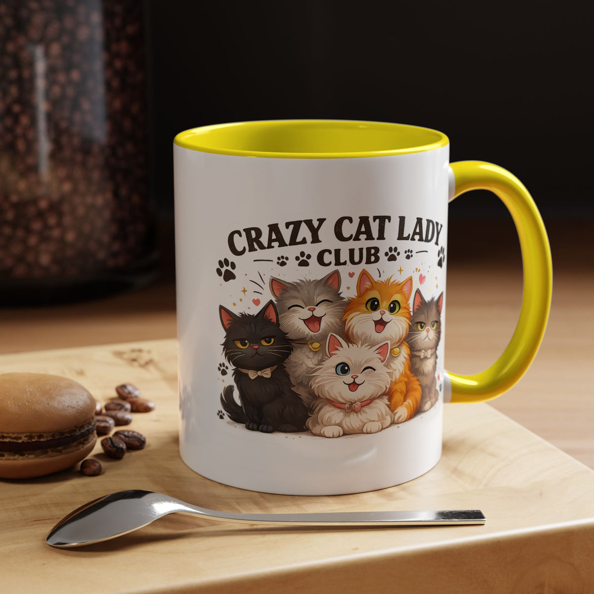 Crazy Cat Lady Social Club Mug, Funny Cat Mom Coffee Mug, Cat Lover Gift for Women, Cute Kitten Coffee Cup, Pet Parent Present