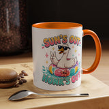 Funny Goose Summer Coffee Mug, Sun's Out Honk's Out Mug, Cute Goose Pool Float Cup, Beach Vacation Gift, Summer Lover Mug