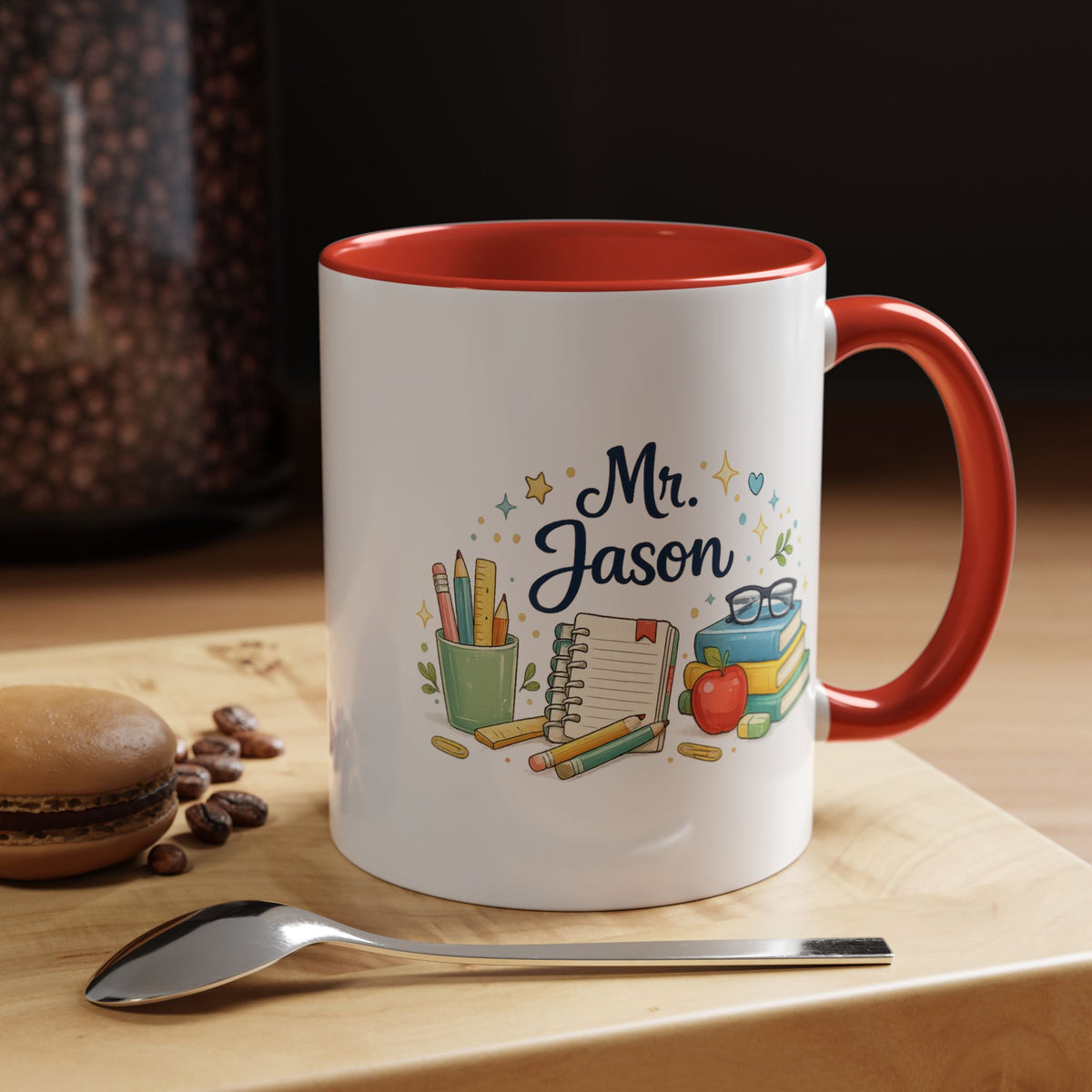 Personalized Teacher Mug, Custom Teacher Name Coffee Mug, Teacher Appreciation Gift, Classroom Teacher Gift, End of Year Present