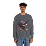Patriotic Eagle Freedom Sweatshirt, American Flag Crewneck, Broken Chain Military Style Pullover, Fourth of July Gift for Him or Her