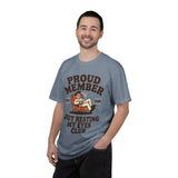 Funny Nap Lover Comfort Colors Shirt, Just Resting My Eyes Club Tee, Tired Adult Humor Shirt, Relaxation Graphic Tee Gif