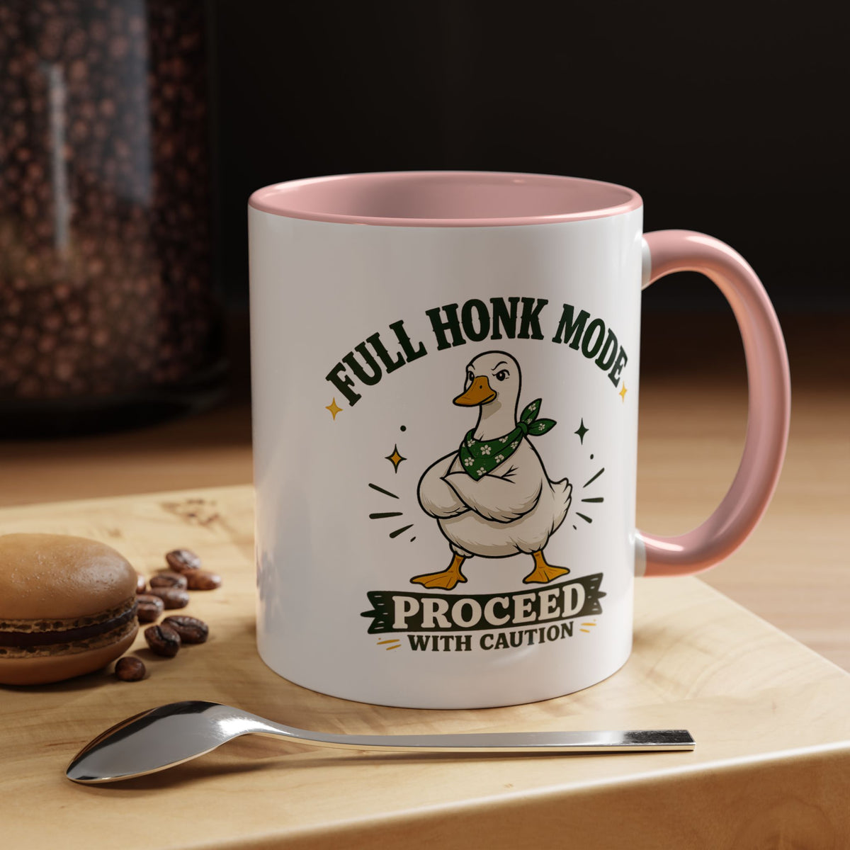 Funny Goose Coffee Mug, Full Honk Mode Duck Mug, Silly Bird Lover Gift, Goose Humor Cup for Coworkers, Animal Lover Coffee Mug