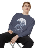 Howling Wolf Moon Sweatshirt, Mountain Forest Crewneck, Wildlife Lover Gift, Rustic Wilderness Graphic Cozy Outdoor Pullover Unisex Top