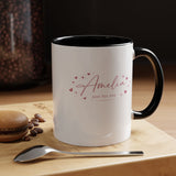 Personalized Name Coffee Mug, Custom Name Mug for Her, Just for You Gift Mug, Minimalist Pink Coffee Cup, Unique Birthday Gift