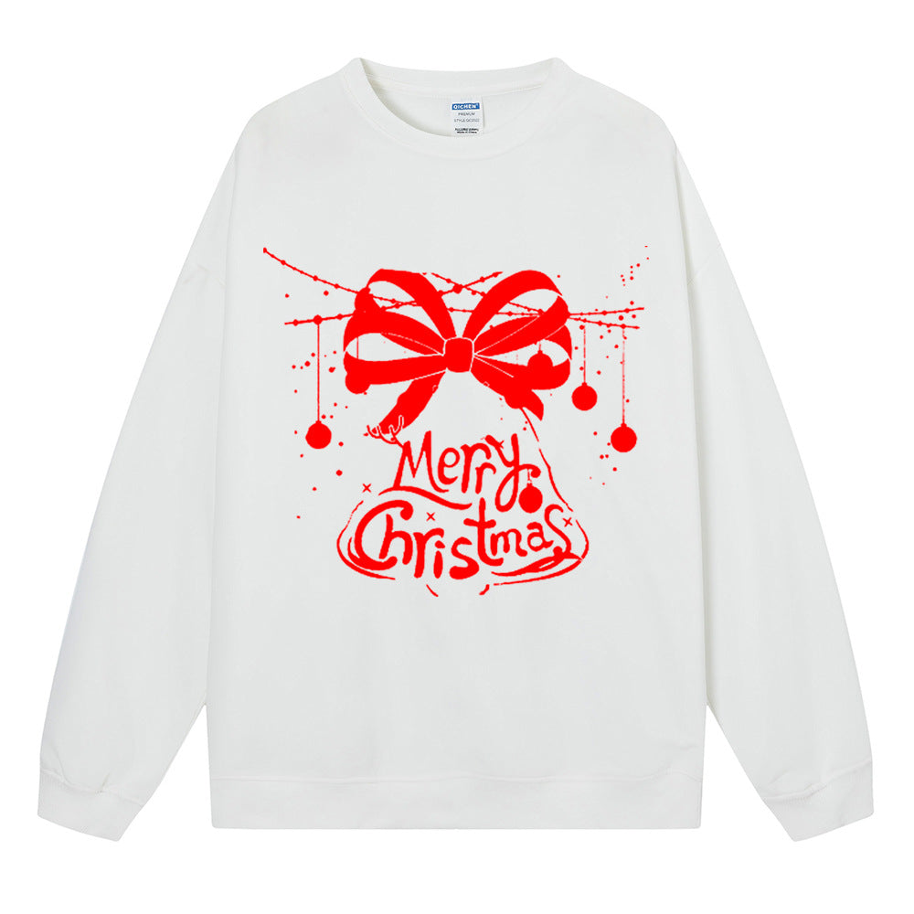 Merry Christmas Candy Bow Sweatshirt, Christmas Graphic Crewneck Pullover