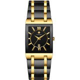 Fully Automatic Non-Mechanical Square Men's Steel Band Quartz Watch Waterproof Watch