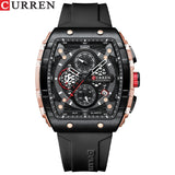 CURREN 8442 Men's Waterproof Six Needle Quartz Calendar Tape Men's Multifunctional Watch Men's Watch