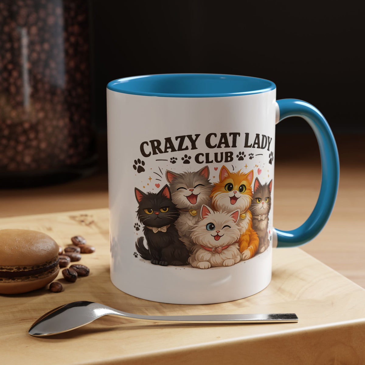 Crazy Cat Lady Social Club Mug, Funny Cat Mom Coffee Mug, Cat Lover Gift for Women, Cute Kitten Coffee Cup, Pet Parent Present