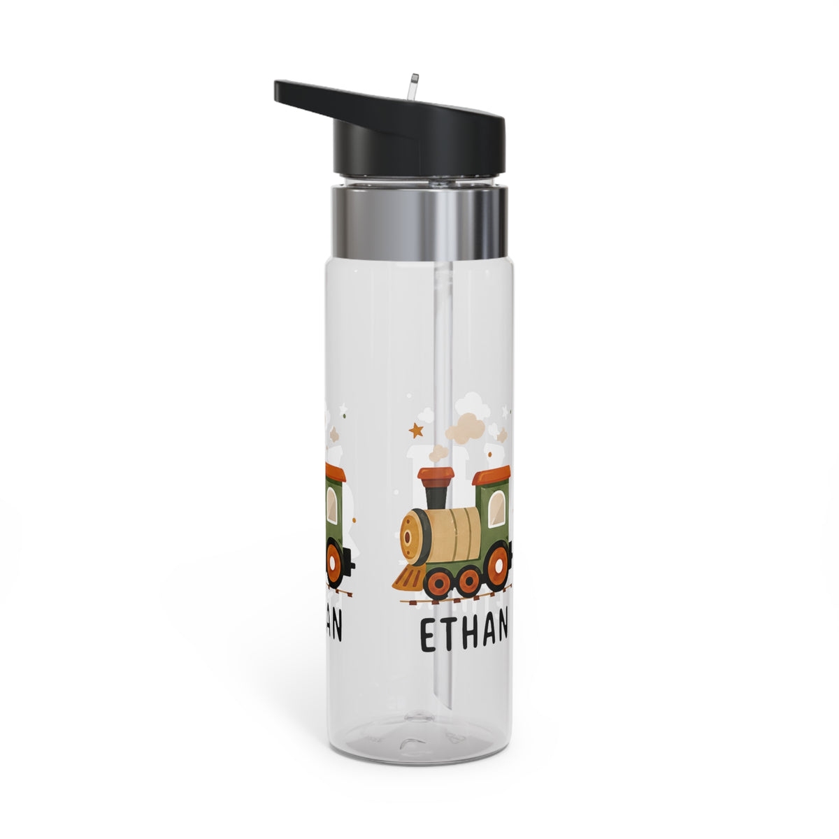Personalized Train Kids Water Bottle, Cute Vehicle Gift for Boys, Locomotive Birthday Gift, Transportation School Bottle, Toddler Gift