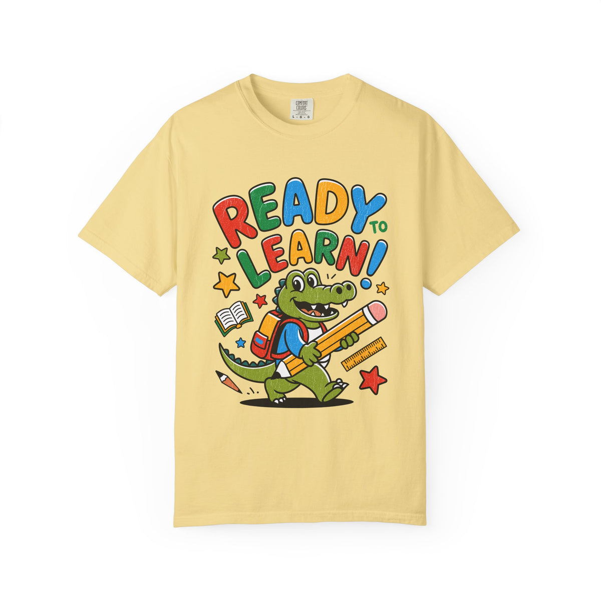 Ready to Learn Alligator T-Shirt, Colorful Back to School Tee, Cute Student Gift, Preschool Teacher Outfit, Classroom Graphic Shirt