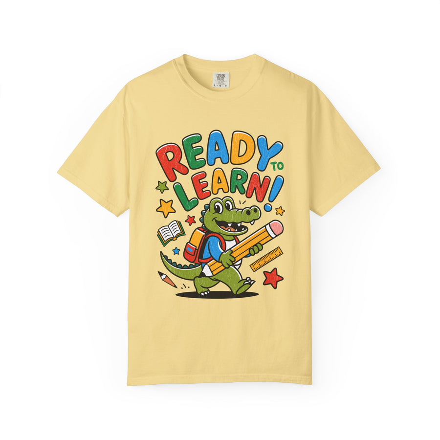 Ready to Learn Alligator T-Shirt, Colorful Back to School Tee, Cute Student Gift, Preschool Teacher Outfit, Classroom Graphic Shirt