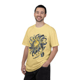 Celestial Sun Graphic Shirt, Blue and Gold Cosmic T-Shirt, Mystical Night Sky Tee, Astrology Gift for Stargazers and Dreamers, Gift Idea