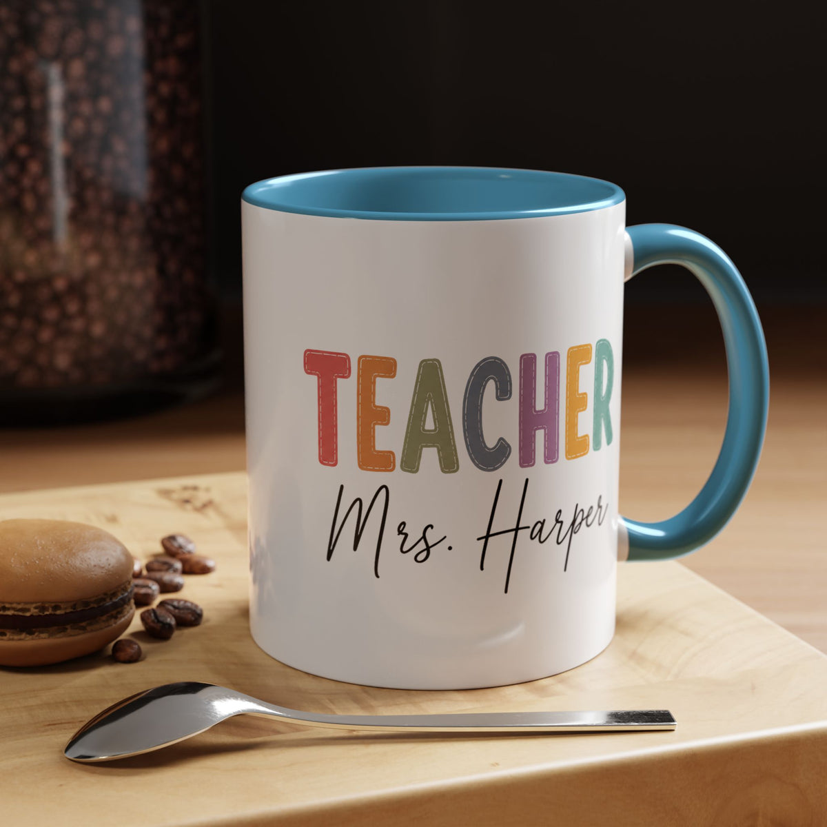 Personalized Teacher Name Mug, Custom Teacher Coffee Mug, Teacher Appreciation Gift, Back to School Gift, End of Year Teacher Cup