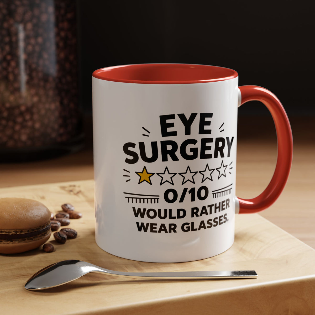 Funny Eye Surgery Mug, LASIK Recovery Gift, Eye Surgery Survivor Coffee Mug, Funny Glasses Lover Gift, Ophthalmology Humor Cup
