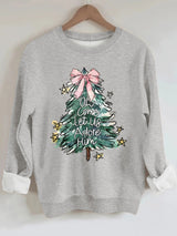 Christmas tree print hoodie