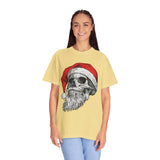 Skull Santa Shirt, Gothic Christmas T-Shirt, Creepy Holiday Skeleton Tee, Alternative Xmas Gift for Metalhead, Biker or Horror Fan