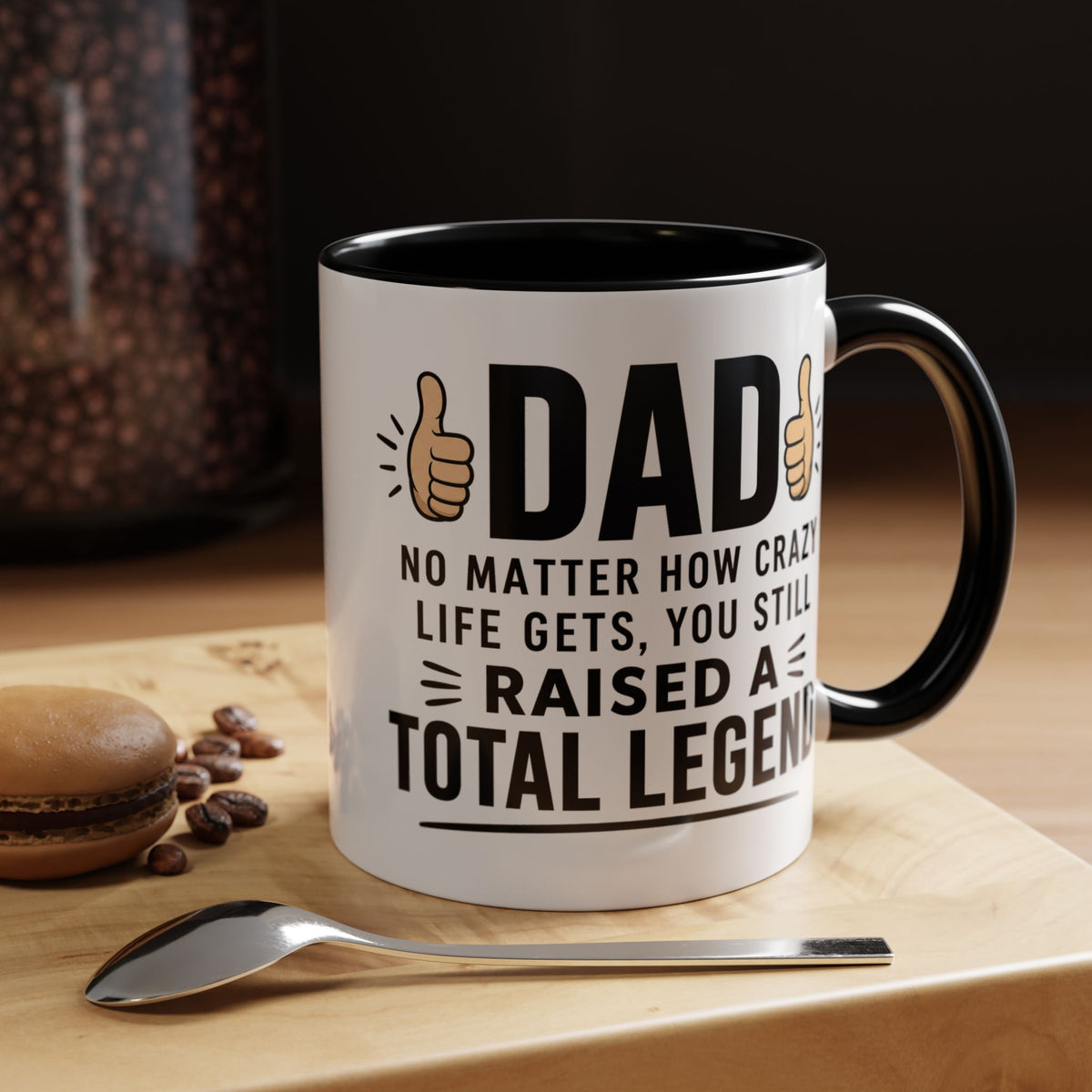Funny Dad Coffee Mug, Dad Raised a Total Legend Mug, Father's Day Gift for Dad, Cool Dad Coffee Cup, Birthday Gift for Father